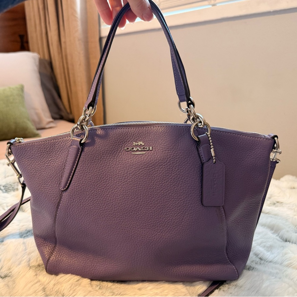 Coach Lavender Leather Tote Bag